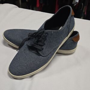 Steve Madden Blue Denim Sneakers with Brown Accents